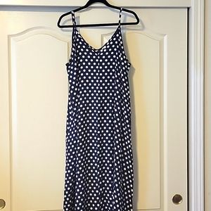 Xl navy polka dot maxi legnth